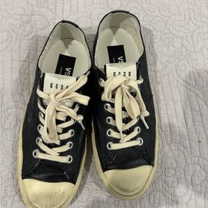 Golden Goose Black and Cream Sneakers